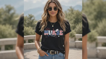 Patriotic Nurse Graphic Tee – 4th of July Celebration T-Shirt, America Day Tee